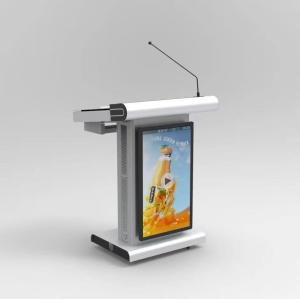 China Modern Multimedia Podium Meeting Room / Training Room Podium With Mic And Speaker factory