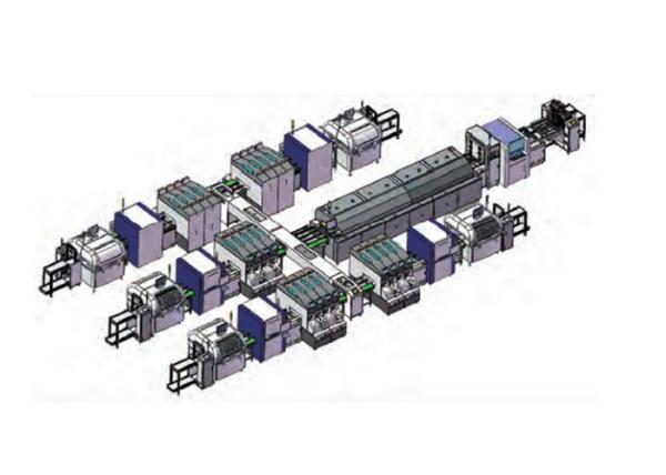 Inter-Connected SMT Assembly Line Multi-Line Into Dual-Track Reflow Oven Wiring