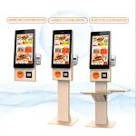Fast Food & Restaurant Self Ordering Kiosk 23.8 Inch Touch Display 80mm Thermal