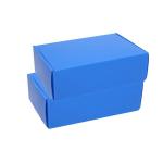 Blue Folding Corrugated Plastic Box With Lid OEM Logo