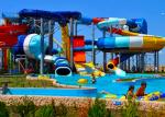 Colorful Swimming Pool Fiberglass Water Slide Water Park Playground Equipment