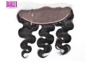China 13*4 Brazilian Human Hair Natural Black Original HD Lace Frontal Body Wave factory