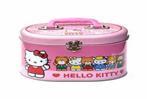 China Oval Small Gift Packaging Rectangle Metal Lunch Tin Box With Backbag Belt And Lock factory
