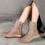 S210 Simple fashion all-match boots Mori leather mid-tube women's boots