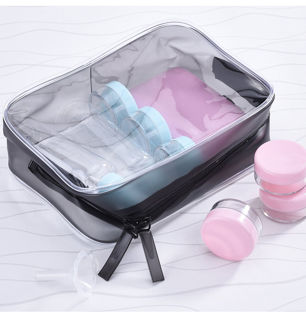 Men PVC Travel Carry On Cosmetic Makeup Bag