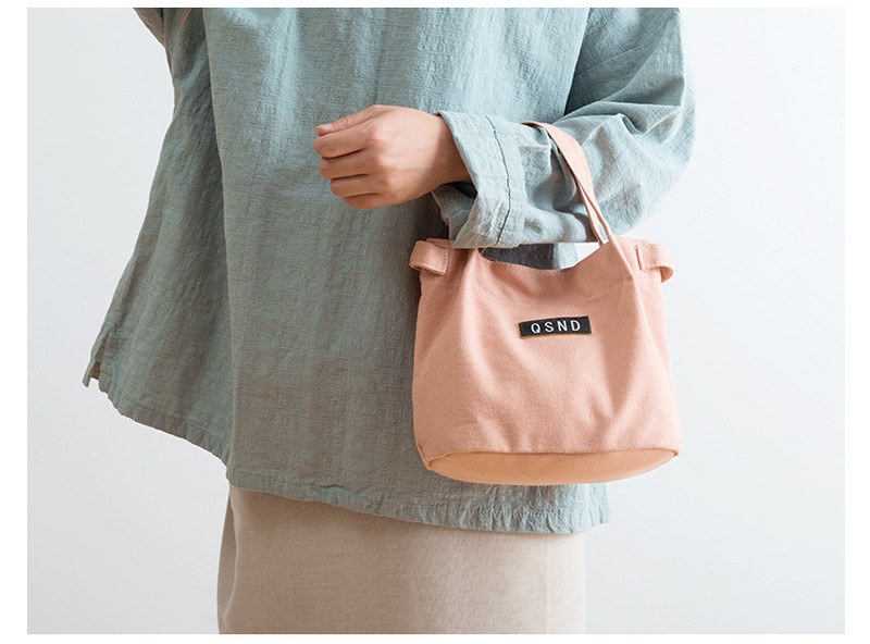 Dustproof Canvas H19Cm Insulated Lunch Cooler Bags