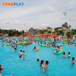Multiple People Swim Wave Pool Open Air Outdoor Water Playground