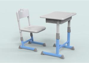 China Adjustable Plastic School Table Seat Colorful Primary Single Student Desk And Chair Set Wholesale factory