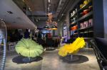 High replica Colorful bloom easy chair flower shape chair bloom lounge chair in