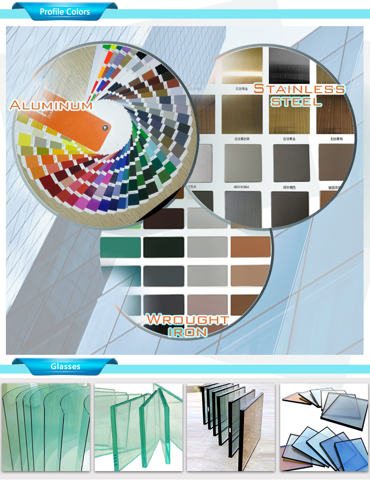 Hot Sale Balcony Double Tempered Glass Hurricane Impact Safety Fence Panels Outdoor