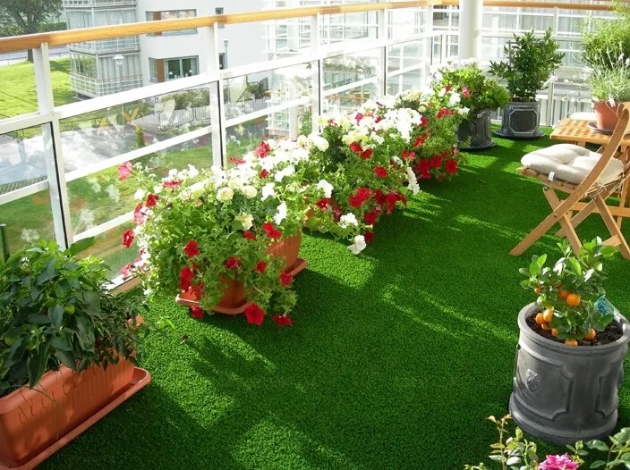 35mm Landscaping Artificial Grass Turf Outdoor Carpet 180 / M