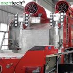 12m pneumatic telescopic mast lighting tower 6x120W LED mounted for fire tender