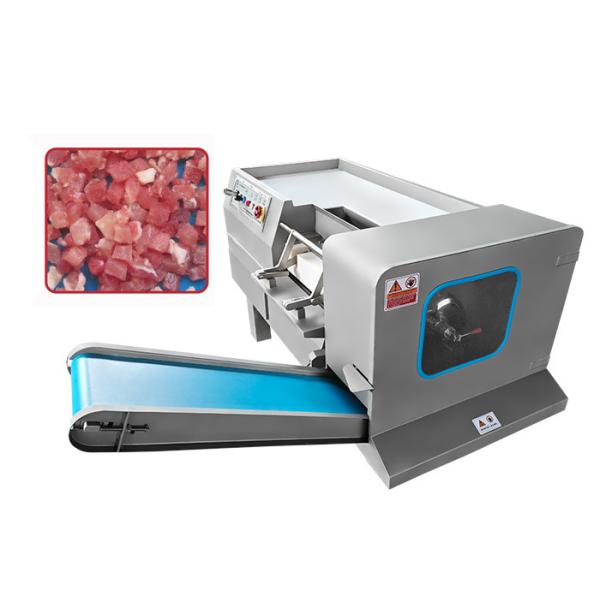 Automatic Chicken Meat Processing Dicing Machine With Outlet Conveyor Belt