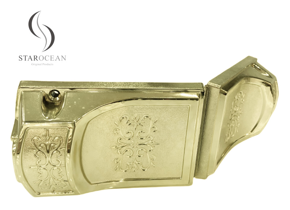 Light Gold Custom PP Material Coffin Handles And Decorative Coffin Corners 8# LG