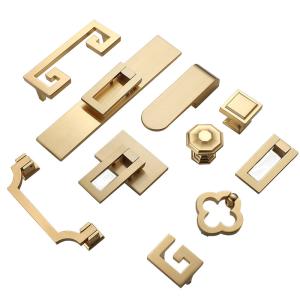 China Office Copper Gold Antique Single Hole Drawer Pulls factory