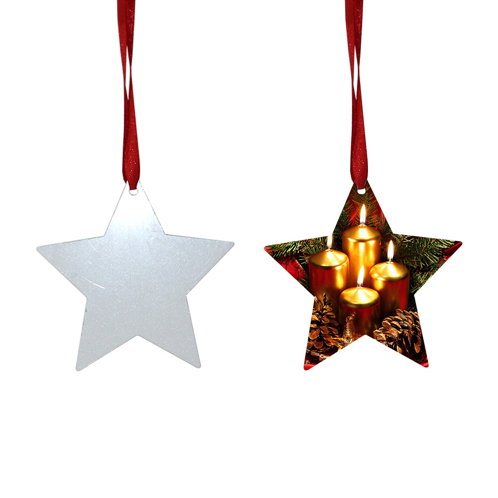 DIY Custom Double Sided Sublimation Aluminum Christmas Ornaments Sublimation Christmas Gifts Supply