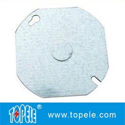 China 4&quot; Electric Metal Cover 54C6 Flat Octagonal Steel Cover 1/2&quot; Knockout factory