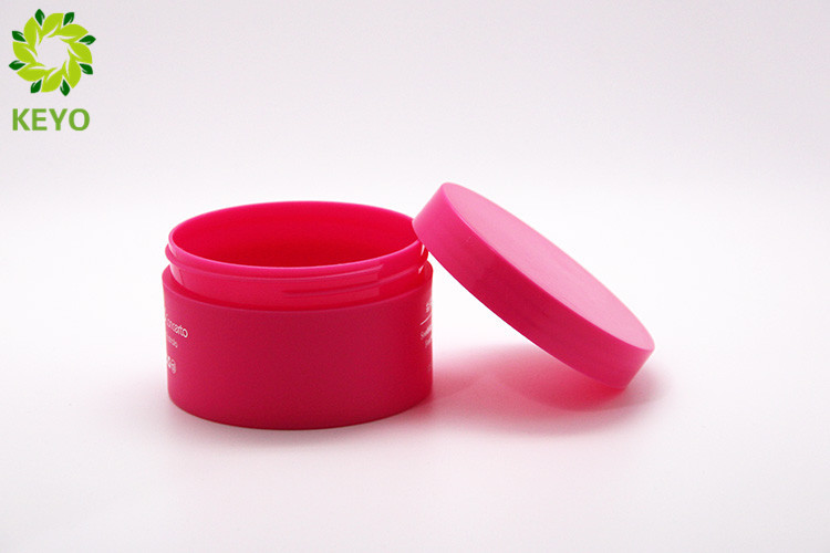 Thick Wall Red PP Plastic Jars 200g Wide Mouth Type For Face Mask / Body Scrub