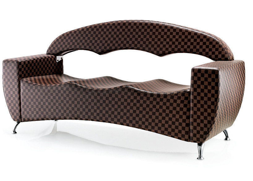 Professional Custom Public Salon Waiting Room Bench PU Leather With High Backrest