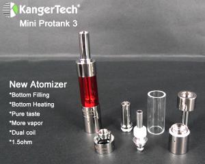 China Genuine Kanger Mini Pro Tank 3 Dual coil 1.5ohm Pyrex Glass Tube new arrival vapor ecig factory