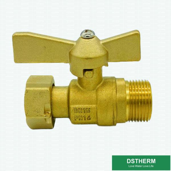Elbow Handle Single Union Ball Valve Male And Female Brass With Male Threaded
