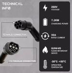 New Arrival OEM Type 2 Three Phase 32A EV Charger Cable Mode 3