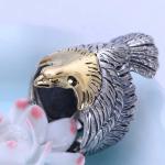 Mens Fashion Jewelry Sterling Silver Eagle Sculpture Skyhawk Ring (XH042519W)
