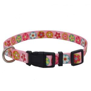 China Adjustalbe Personalized Nylon Dog Collar Easy Clean With Reflective Line on sale