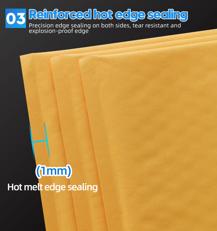 Bubble Padded Envelope Mailing Bag Kraft Paper Self-adhesive Envelope Custom Size Accepted Accept Customized Logo Printing YR005