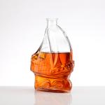 750ml Clear Glass Spirits Wine Bottle for Xo Brandy Customized Shape and Sealing