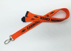 China 2cm Wide Silk Screen Lanyards / Safety Lanyards For ID Badges factory