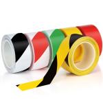 Adhesive Safety Striped Floor Marking Tape Roll BOPP Biaxially Oriented