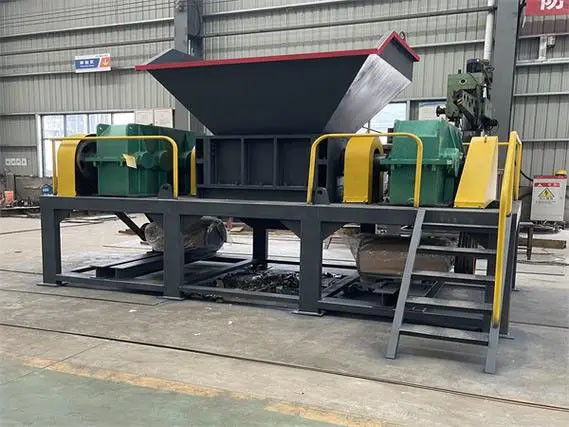 Scrap Metal Double Shaft Shredder Rubber Tire Plastic Shredder Machine