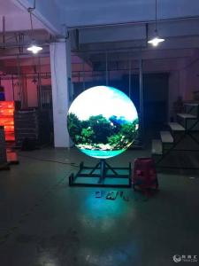 China Customized 360 Degree LED Display Soft Curved Ball Sphere LED Video Display Screen factory