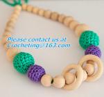 Handmade Nursing Necklace Crochet Beads Breastfeeding Crochet Flowers Natural