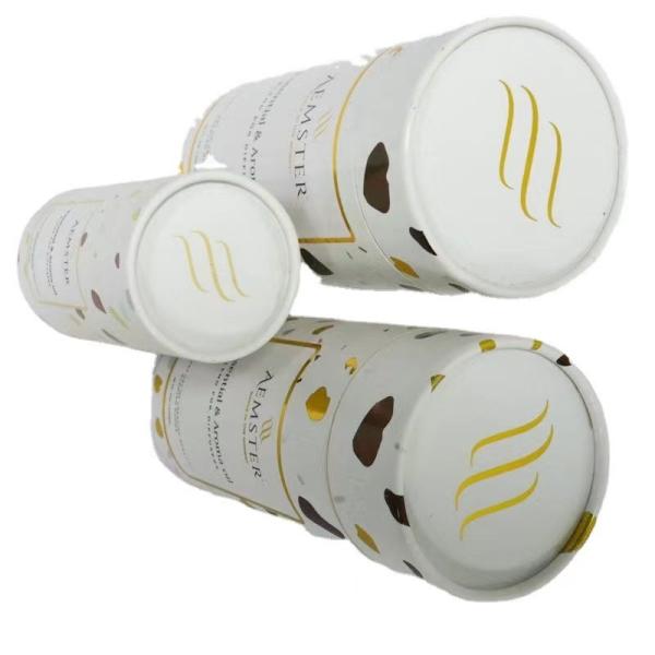 Cosmetic Paper Tube Packaging Cylindrical Shape with Customized Surface