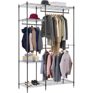 China Folding Commercial Wire Shelving , Coat And Clothes Hanger Storage Rack Customized factory