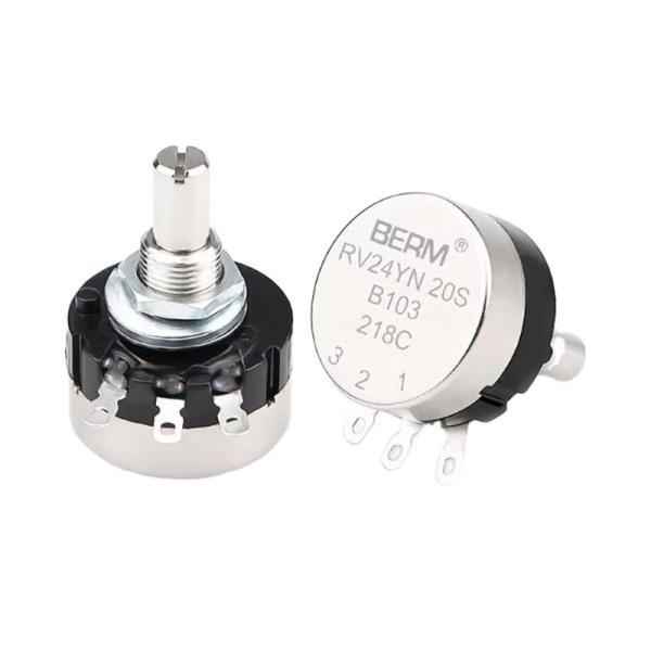 China RV24YN20S 3W 500R 1K 2K 3K 5K 10K 20K 50K1M 100K carbon single turn bourns potentiometer slide potentiometer on sale China RV24YN20S 3W 500R 1K 2K 3K 5K 10K 20K 50K1M 100K carbon single turn bourns potentiometer slide potentiometer on sale