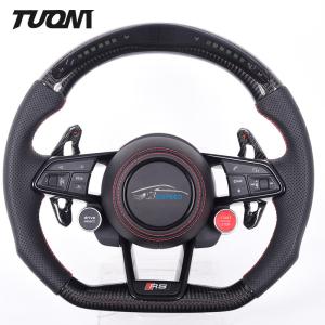 China Custom Led Leather Sport Audi Carbon Fiber Steering Wheel With Paddles S7 Rs6 R8 factory