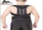 Black Waist Back Support Belt , High Elastic Nylon Fiber Cloth Steel Plate