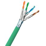 Green LSZH Jacketed FFTP CAT6A Cable 23AWG For Dedicated To Data Centers