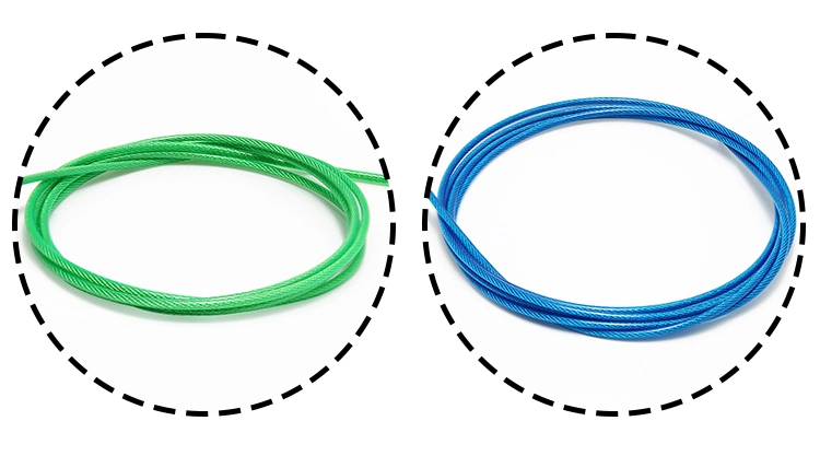Plastic Coated galvanized Colorful PVC Coated Steel Wire Rope 1*7 7*7 7*19 Cable rope for Bending Construction