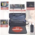 2 in 1 Hair Travel Bag with Heat Resistant Mat for Flat Irons Straighteners