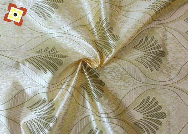Wrinkle Resistant Mattress Quilting Fabric Knitted Bedding Brushed Huayao Gold