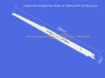 Carbon Steel Recipes Saw Blade 12" 300mm 6TPI for Wood Cut ,Power Tools