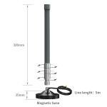 Indoor Stand Using Portable Base Fiberglass Antenna Magnetic Base with RG58