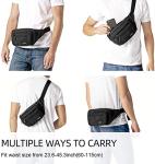 Bum Fashion Fanny Pack Men Women Water Resistant Waist Bag With 6 Zipped Pockets