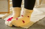 Customized jacquard Kids Terry Winter Thick Warm Cotton Crew Socks