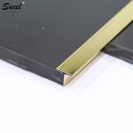 304 V Grooved T Shape Tile Trim Gold Hairline Mirror Stainless Steel Edge Trim