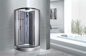 China Convenient Comfort Bathroom Shower Cabins With 4MM Light Grey 663C Back Panel factory